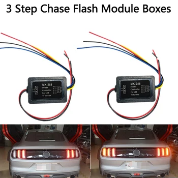 1 buc Chase Flash Module Cutii de 3 etape Secvențiale Universal Pentru Auto Turn Semnal de Lumină
