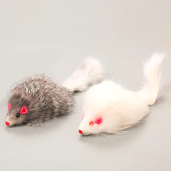 1 buc False Mouse-ul Pisica animale de Companie Jucărie Pisici cu Părul Lung Coadă de Șoarece Moale Real Blana de Iepure Jucarii Pentru Caini si Pisici Jucarii