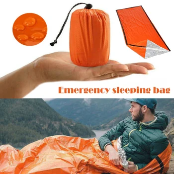 1 buc Portabil PE Supraviețuire Sac de Dormit în aer liber Termică a Păstra Cald Impermeabile de Camuflaj de Urgență Pătură de Camping de Protecție solară