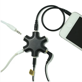 1 Masculin 1 2 3 4 5 Cablu de sex Feminin 5 Mod de Port Aux Sunetul Muzicii Cabluri de Ieșire pentru Căști Stereo de Extensie de 3,5 mm pentru Căști Audio Splitter