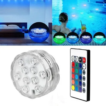 10 Culori LED-uri Impermeabil Piscină Lumină de Control de la Distanță Submersibile Subacvatice Piscină Lumina Petrecere la Piscină Lumină Accesorii Decor