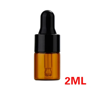 100BUC Amber Clar Sticle de Ulei Esențial Recipient de Sticlă Picurător de Ochi 1/2/3 ML