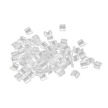 100buc Legături de Păr DIY-Adeziv pe Conectori din Plastic Instrumente de Cauciuc Elastic Banda de Păr PLink Catarame Adăuga Farmecul de Pe Bentițe
