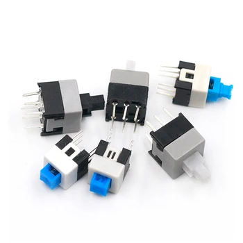 10BUC/LOT 5.8x5.8 7x7, 8x8 8.5x8.5mm Auto Blocare / Deblocare Împinge Tactile Putere Micro Comutator 6 Pini Buton de Switch-uri