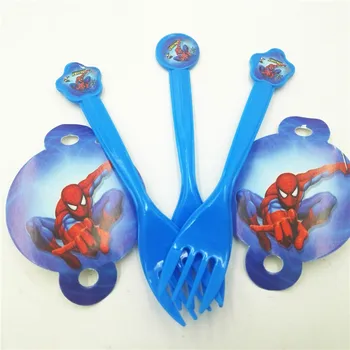 10pc/set tacâmuri de Plastic Spiderman Decoratiuni Partid super-Erou de Desene animate Temă Favoruri de Aniversare pentru Copii Petrecere Copil de Dus Provizii