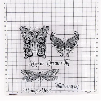 14.5x16.5cm fluture Transparent Sigiliu Clar Timbre Moare de Tăiere cu Role Timbre DIY Album Album / Carte de Producție de Paste