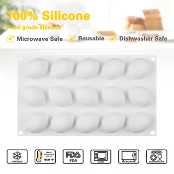 15 Cavitatea Silicon Tort Mousse de Mucegai Jumatate de Lamaie Mucegai Silicon Decorare Tort Bakeware Instrumente