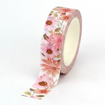 15mm * 10M Decorative Flori Frumoase Japoneze Washi Tape Set Bandă Adezivă DIY Scrapbooking Hârtie Foto Album de Bandă de Mascare