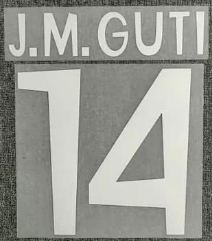 1998-2000 Retro #14 Guti #3 R. carlos Nameset #7 Raul de Imprimare de Fier pe Transfer Insigna