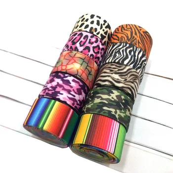 1Meter 25MM, 38MM Leopard Rainbow Stripe Flacără de Imprimare Bretele Elastice DIY Îmbrăcăminte Banda de Cauciuc Curea pentru Accesorii de Cusut