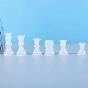 1Set 3D Piese de Șah Mucegai Cristal UV Rășină Epoxidică Slicone Mucegai Pentru Bijuterii DIY Face Mare Chessborad Mucegai Rășină Instrumente de Ambarcațiuni