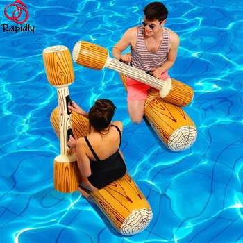 2 Set de Piscina Plutitoare Jocuri Gonflabile Sporturi de Apă Bara Jucarii pentru Adulti de Vară, Plajă, Înot Inel Gladiator Jucării de Piscină