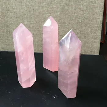 2019 Nou Stil de 40-50mm Piatra Naturala Trandafir Roz Cristal de Cuarț Bagheta Punct de Vindecare Piatră Minerală Dormitor, Camera de zi Accesorii