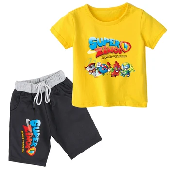 2020 Fetiță Baieti Haine de Vară Costume Copii T Shirt + 2 buc pantaloni Scurți Casual Copii Haine Superzings Copilul Băiat de Îmbrăcăminte