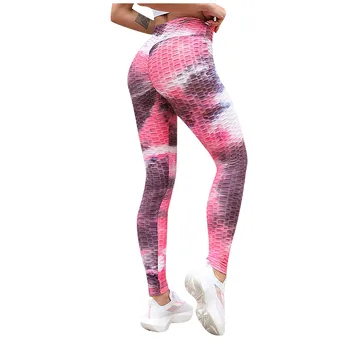 2020 Nou Tie Dye Jambiere Strânse Sport Femei Fitness cu Buzunar Pantaloni de Yoga Stretch Antrenament Jambiere Mozaic Slim Gym Jambiere