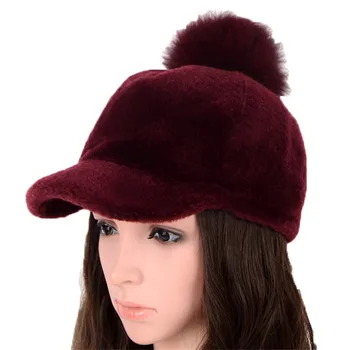 2020 Wowen Forfecare piele de Oaie Pălărie Pălărie Tricot Pălărie de Blană pentru Femei Toamna și Iarna Moda din rusia Pălărie Pălărie de sex Feminin Casual Pălărie Capac