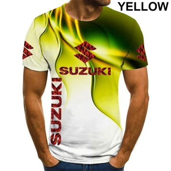 2021 Bărbați Mânecă Scurtă T-Shirt iute Uscat Haine de Vară Pentru Sport de Curse de Cross Country Suzuki Motociclete 3D de Imprimare Ciclism
