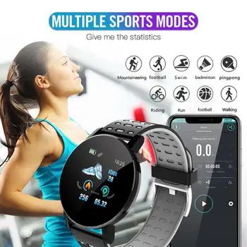 2021 Noi 119plus pline de culoare Touch Ecran 3D Sport Ceas Pedometru Ceas Inteligent de Fitness Monitor de Ritm Cardiac Femei Ceas Smartwatch