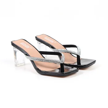 2021 Noi Femei Sandale PVC Jeleu de Cristal Toc Transparent Femei Sexy Clar Tocuri inalte, Sandale de Vară Pompe de Pantofi