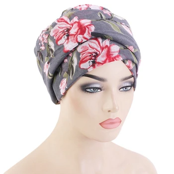 2021 Nou De Bumbac Femei Turban Capace Stil Etnic Flori Văl Capota Arabe, India Pălărie De Sex Feminin Înfășurați Capul Capace Turbante
