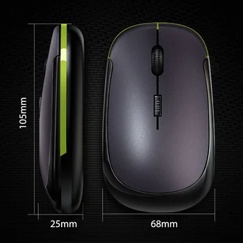 2021 Nou Ultra-subțire 2.4 G Mouse Wireless Baterie Cu Adaptor USB Powerd 500-1000 DPI Optic Slim Mouse-ul fără Fir Pentru PC, Laptop
