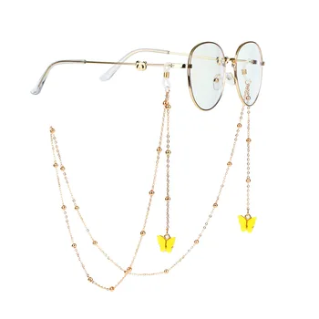 2021 Noua Moda ochelari de Soare Mască de Agățat Lanțul de Boem Litere Fluture Shell Stele Luna Farmec Ochelari Lanț de Bijuterii pentru Femei