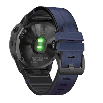 22 26mm Piele Watchband pentru Garmin Fenix 5 5X + 6 6X Pro 3 3 HR ceas inteligent de Eliberare Rapidă Bratara Curea noua bratara curea