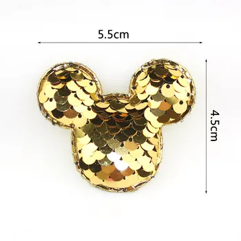 28Pcs Sclipici Paiete Material Mouse cap Căptușit Patch-uri de Mouse Aplici pentru DIY Haine Copii Par Clip Ornament Accesorii