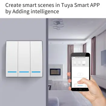 3 Gasca Tuya ZigBee Wireless Scena Smart Switch Buton Controler Baterie De Automatizare Scenariu Pentru Tuya Dispozitive