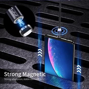 3 In 1 Magnetic Micro Cablu Telefon Mobil de Încărcare Rapidă Magnet Tip C Cablul de Sârmă Pentru iPhone Xiaomi 3in1 Multi Magnet Cablu USB-C