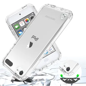 360 Corp Plin de Cristal Transparent Silicon de Caz pentru iPod Touch 5 6 apăsați 7 Colorat TPU+PC-ul Bara de protecție Hibrid Anti-Șoc Armura Cazuri de Telefon
