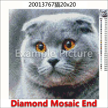 3D DIY Diamant mozaic animale Pisica owl Full Diamant Rotund, broderie tigru cal Plin Piața Diamant pictura Cruce cusatura de vultur