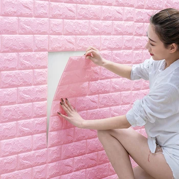 3D Spuma PE Perete de Caramida Autocolante DIY Decor Perete Living Dormitor Copii Auto-adeziv Tapet Decor Acasă