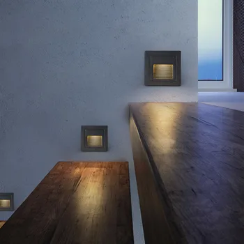 3W Colț de Lumină LED-uri Scara de Lumină Încorporat Pas Lumini Footlight Exterior Impermeabil Scara Parc Coridor de Perete de Lumină B5
