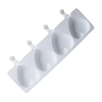 4 Celule de Silicon inghetata Mucegai Forma de Inima Înghețată Matrite DIY Desert de Casă Congelator Suc de Fructe de Gheață Pop Filtru de Mucegai