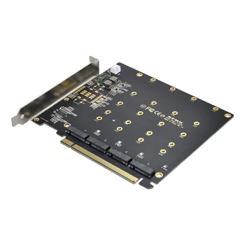 4X NVME M. 2 AHCI pentru PCI-E Express Gen3 X16 3.0 Raid Card cu Fan VROC Raid0 Hyper Adaptor