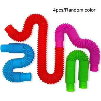 4~8 de Plastic Colorate Pop Tub Elicoidal Creative pentru Copii Magic ToysCircle Jucarii Haioase de Dezvoltare Timpurie de Învățământ Pliere Jucărie