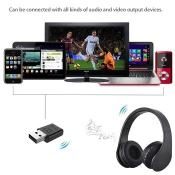 5 in1 Hi-Fi Wireless Bluetooth Căști Căști Aur roz set de Căști pentru PC, Laptop, TV, Radio FM MP3 de Anulare a Zgomotului Căști