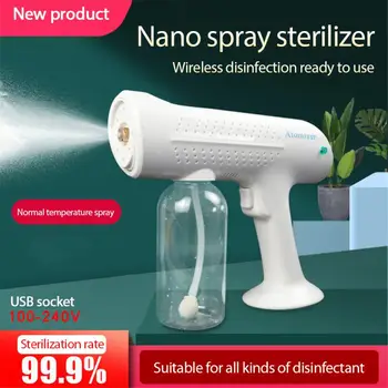 500/800ML Pulverizarea Dezinfecție Lumină Albastră Nano Aburi Pistol Spray de Păr Mașină Ultra Fine de Aerosoli Ceață de Apă Declanșa Pulverizatoare
