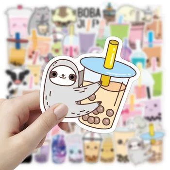50PCS de Desene animate Drăguț Ceai Lapte Perla Pachet de Stickere Pentru Fata cu Bule de Ceaiuri Decal Autocolant Pentru Perete DIY WaterBottle Laptop