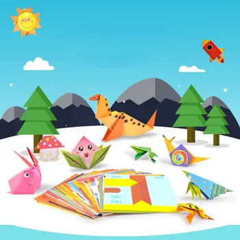 54 Pagini Montessori Jucării DIY Ambarcațiune de Copii Jucărie 3D de Desene animate de Animale Origami Artizanatul de Artă de Hârtie de Învățare Jucarii Educative pentru Copii