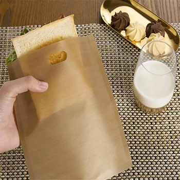 5pcs clasa Alimentare Toast Pungi Reutilizabile Non-stick Saci de Pâine Cuptor cu Microunde Cuptor Anti-scurgere Saci de Pâine Antiseptic Saci de Pâine