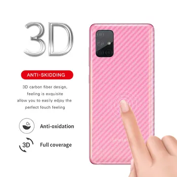 5pcs/lot 3D Fibra de Carbon de Protecție Spate Folie Pentru Samsung Galaxy Note 10 S10 Lite A71 A51 Capacul din Spate Ecran Protector