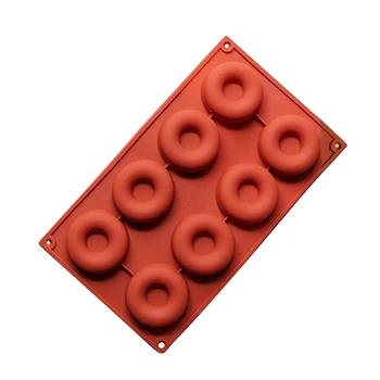 8 Grile 3D Gogoși Tava de Copt Matrite de Silicon DIY Gogoasa Patiserie Decorare Mucegai Bucatarie Tort de Ciocolata pentru Petrecerea de Ziua