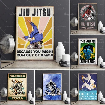 Affiche de Jiu-Jitsu, le meilleur cadeau pour les amatori de Jiu-Jitsu, affiche de Jiu-Jitsu à l ' ancienne
