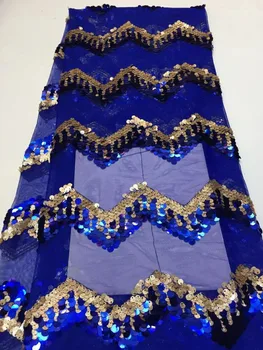 African dantela tesatura de înaltă calitate, cu paiete destul franceză net dantela tesatura pentru Nigerian femeie rochie de petrecere ZXN126