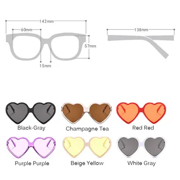 AKAgafas Inima în formă de ochelari de Soare Femei/Barbati Brand de Lux Ochelari de Soare pentru Femei, Cadru Mare Retro Clasic Gafas De Sol Mujer UV400