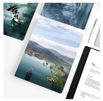 Anime, De Neîmblânzită Lan Wangji Wuxian Yibo Xiao Zhan Cosplay Student Folderul Desene animate Monostrat de Lucru Studiu de Hârtie fișier Xmas Cadouri