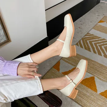 Autentice din Piele de Petrecere a Doamnelor Tocuri Mary Janes Platforma Pantofi de Designer pentru Femei Pompe 2021 Moda pentru Femei Pantofi Femei cu Toc Pantofi