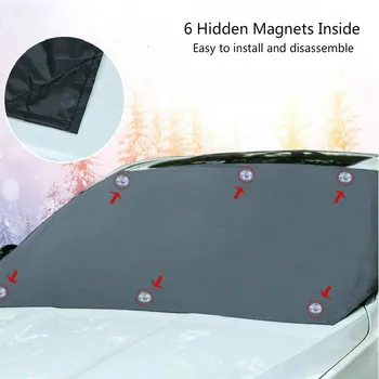 Automobile Magnetic Parbriz Auto Zăpadă Parasolar Impermeabil Protector CoverSunshade Acoperi Auto Parbriz, Capac